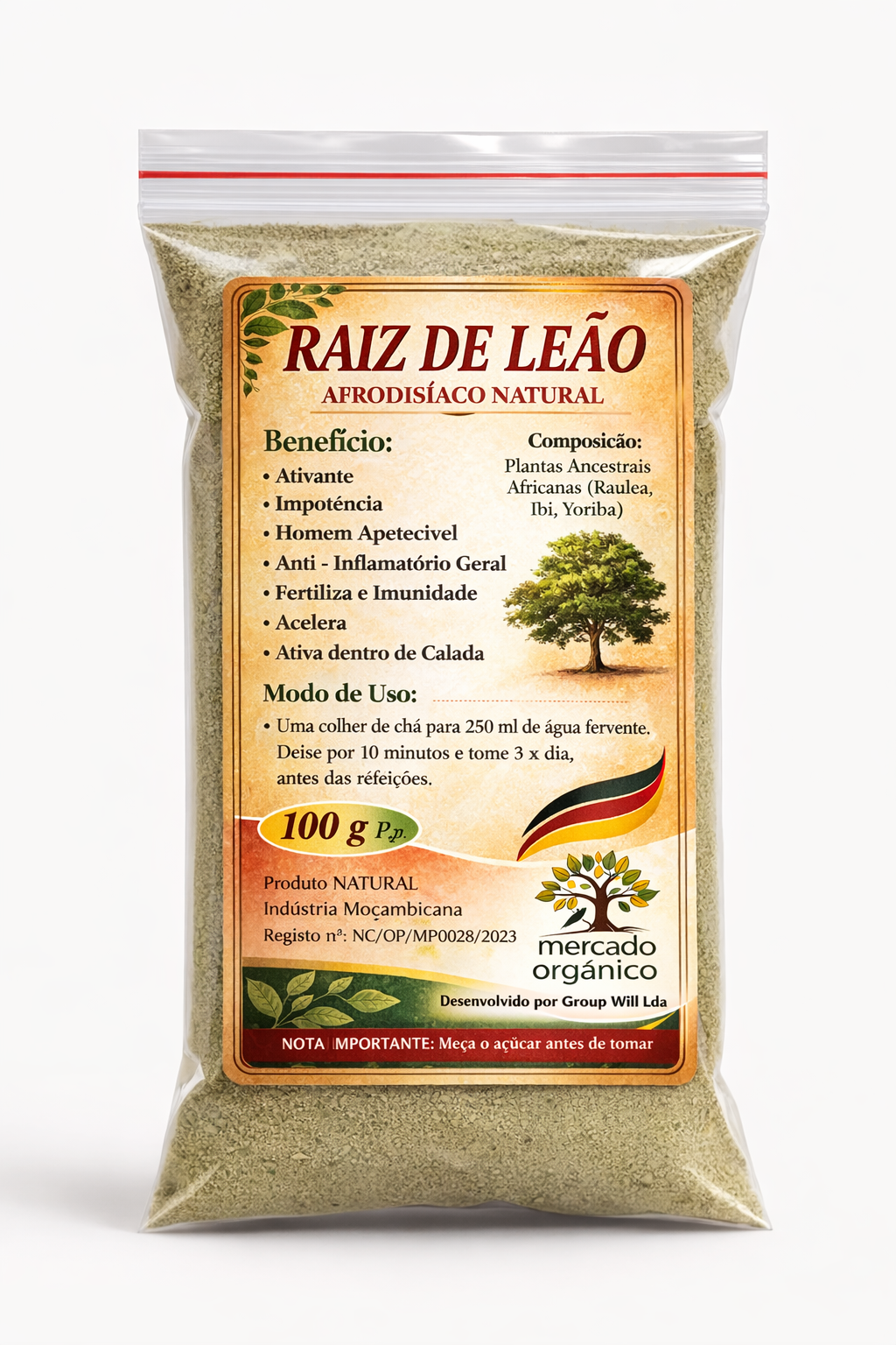 MISTURA: RAIZ DE LEÃO + VITAL MAX PARA IMPOTENCIA